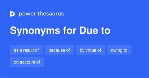 thesaurus due to|different ways to say due.